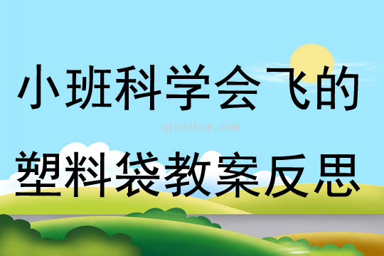小班科學會飛的塑料袋教案反思