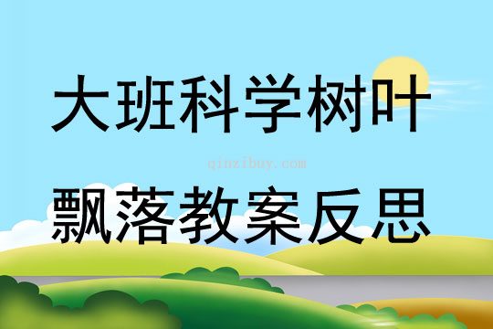 大班科學樹葉飄落教案反思
