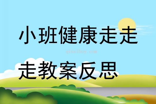 小班健康走走走教案反思