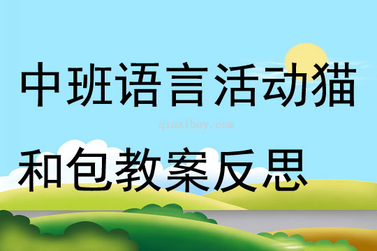 中班語言公開課貓和包教案反思