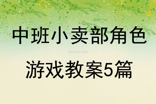 中班小賣部角色游戲教案5篇