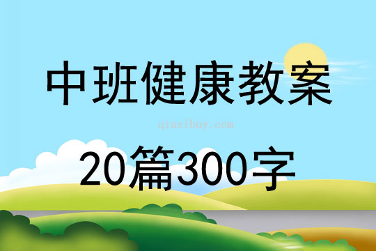 中班健康教案20篇300字