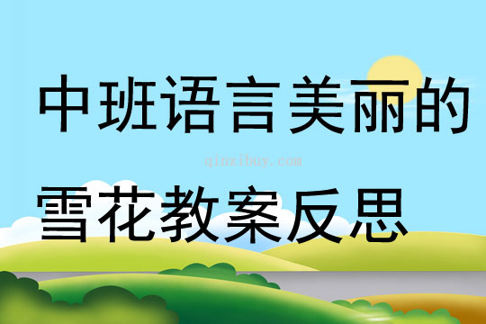 中班語言美麗的雪花教案反思