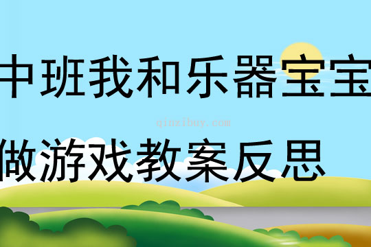 中班音樂我和樂器寶寶做游戲教案反思