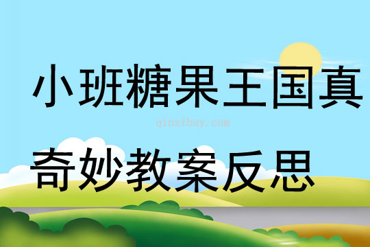 小班科學糖果王國真奇妙教案反思