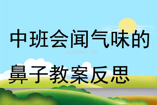 中班健康會聞氣味的鼻子教案反思
