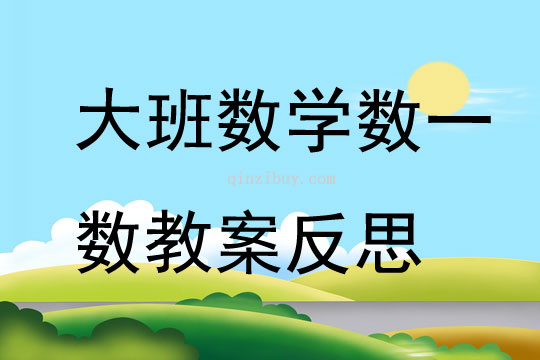 大班數(shù)學(xué)公開(kāi)課數(shù)一數(shù)教案反思