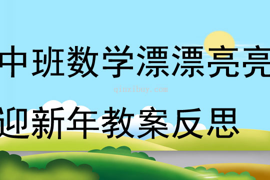 中班數學漂漂亮亮迎新年教案反思