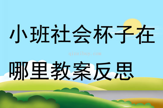 小班社會杯子在哪里教案反思