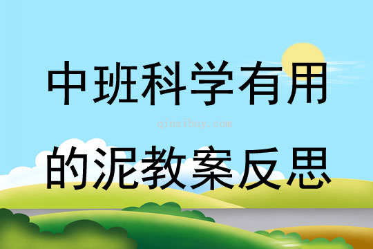 中班科學(xué)有用的泥教案反思
