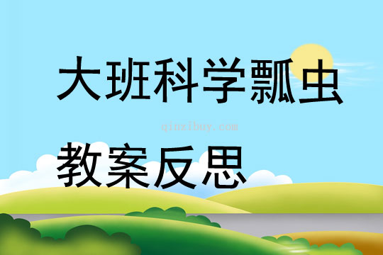 大班科學瓢蟲教案反思