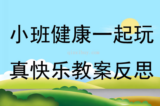 小班健康一起玩真快樂教案反思