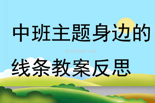 中班主題身邊的線條教案反思