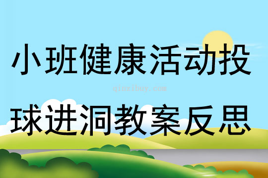 小班健康優質課投球進洞教案反思