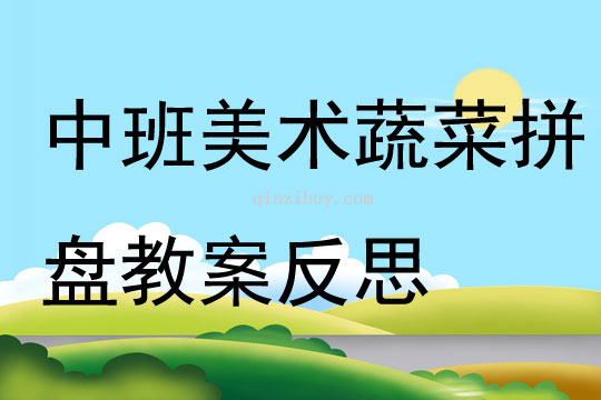 中班美術蔬菜拼盤教案反思