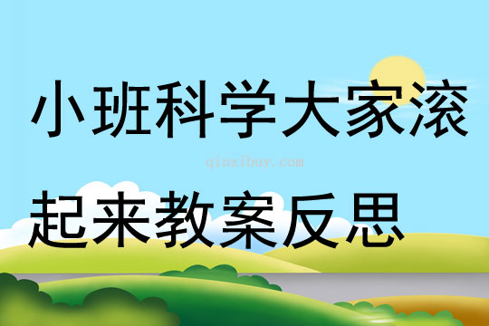 小班科學(xué)大家滾起來(lái)教案反思