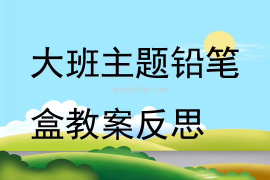 大班主題鉛筆盒教案反思