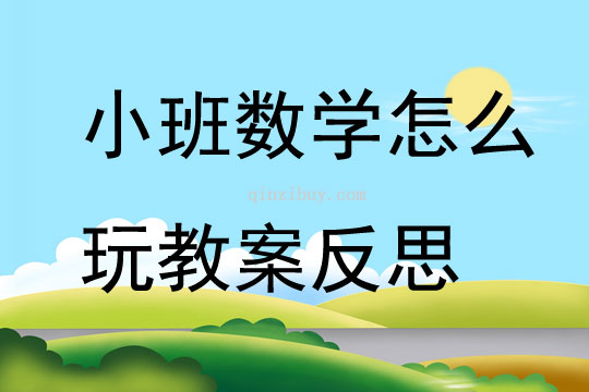 小班數學怎么玩教案反思