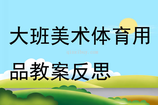 大班美術體育用品教案反思