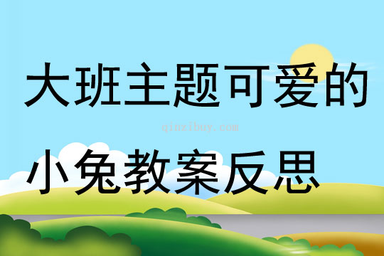 大班主題可愛的小兔教案反思