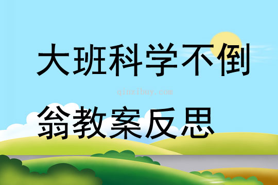 大班科學不倒翁教案反思