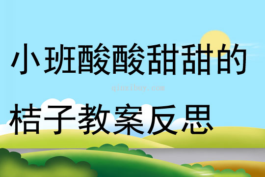 小班社會酸酸甜甜的桔子教案反思