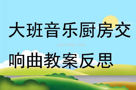大班音樂活動廚房交響曲教案反思