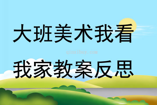 大班美術我看我家教案反思