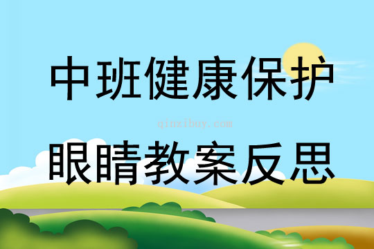 中班健康公開課保護(hù)眼睛教案反思