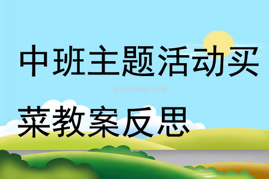 中班主題公開課買菜教案反思
