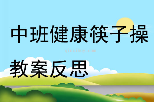 中班健康筷子操教案反思