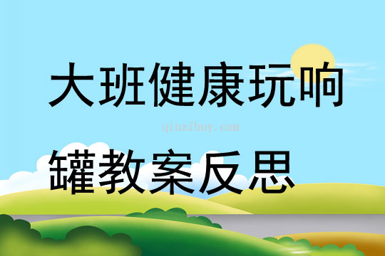 大班健康玩響罐教案反思