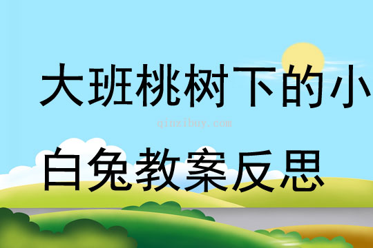 幼兒園大班語言優質課桃樹下的小白兔教案反思