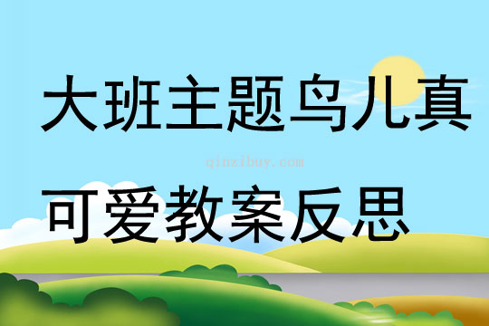 大班主題鳥兒真可愛教案反思