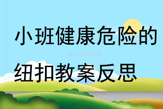 小班健康優質課危險的紐扣教案反思