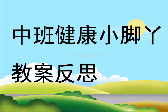中班健康公開(kāi)課小腳丫教案反思