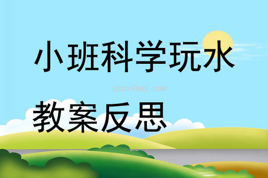 小班科學優(yōu)質(zhì)課玩水教案反思