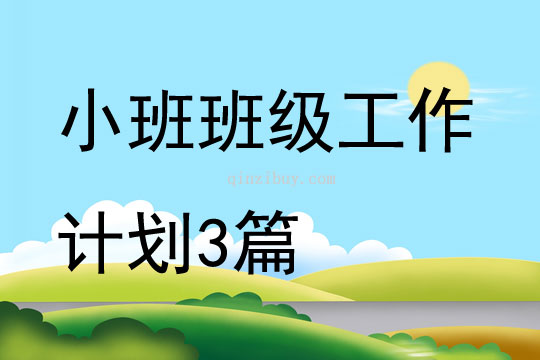 精選小班班級工作計劃3篇