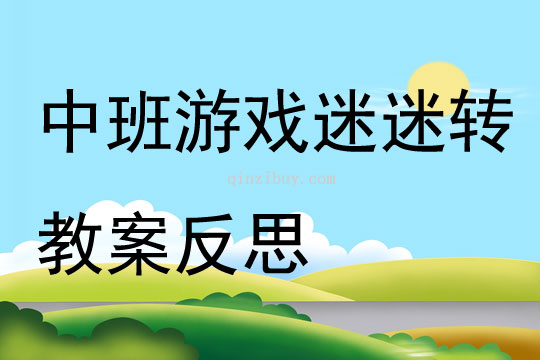 中班游戲優(yōu)質課迷迷轉教案反思
