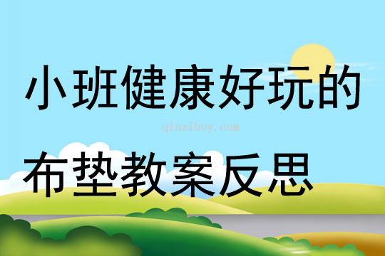 小班健康好玩的布墊教案反思