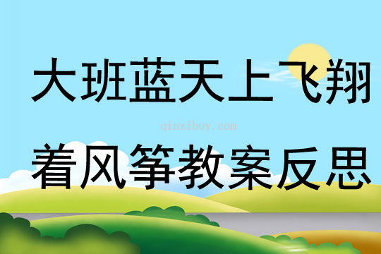 大班語言藍天上飛翔著風箏教案反思