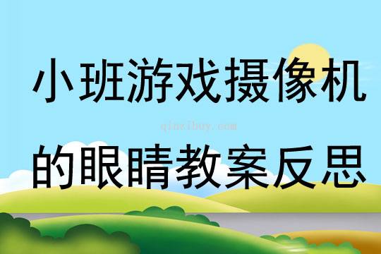 小班游戲攝像機的眼睛教案反思