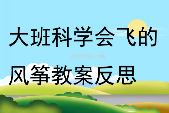 大班科學會飛的風箏教案反思