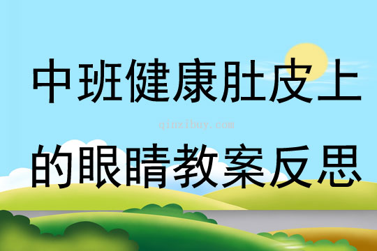 中班健康肚皮上的眼睛教案反思
