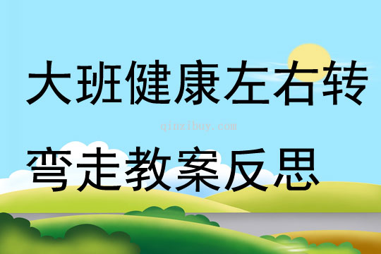 大班健康公開課左右轉彎走教案反思