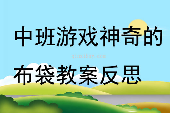 中班游戲神奇的布袋教案反思