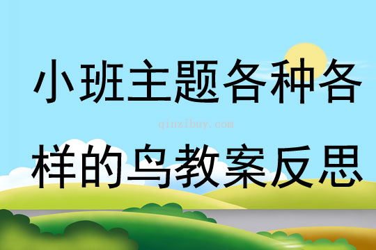 小班主題各種各樣的鳥教案反思