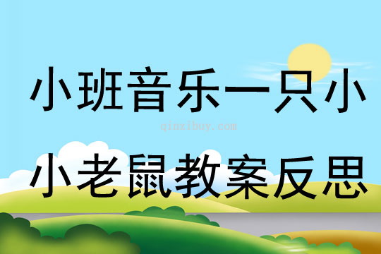 小班音樂一只小小老鼠教案反思