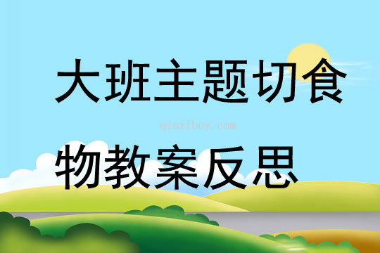 大班主題切食物教案反思