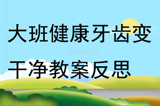 大班健康牙齒變干凈教案反思